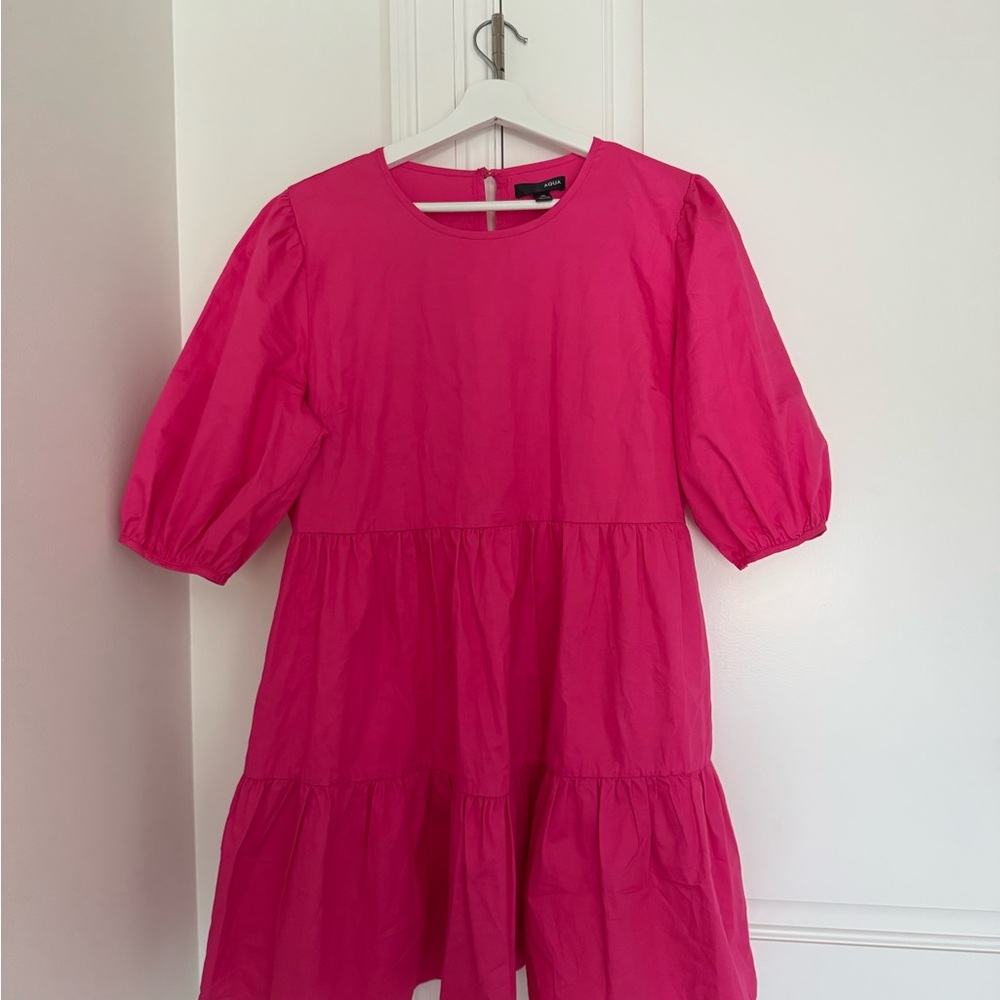 Aqua Bright Pink Casual Dress